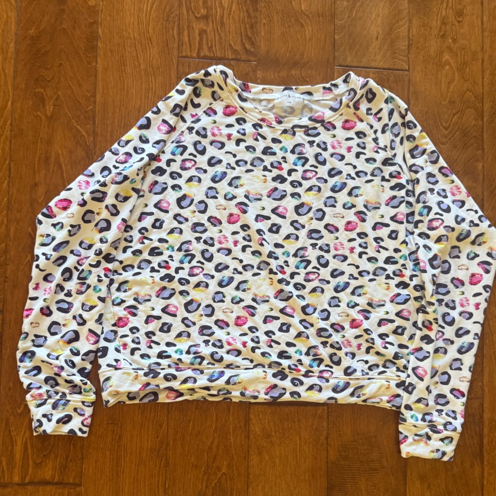 Size XL Stripe and Stare long sleeve pajama top